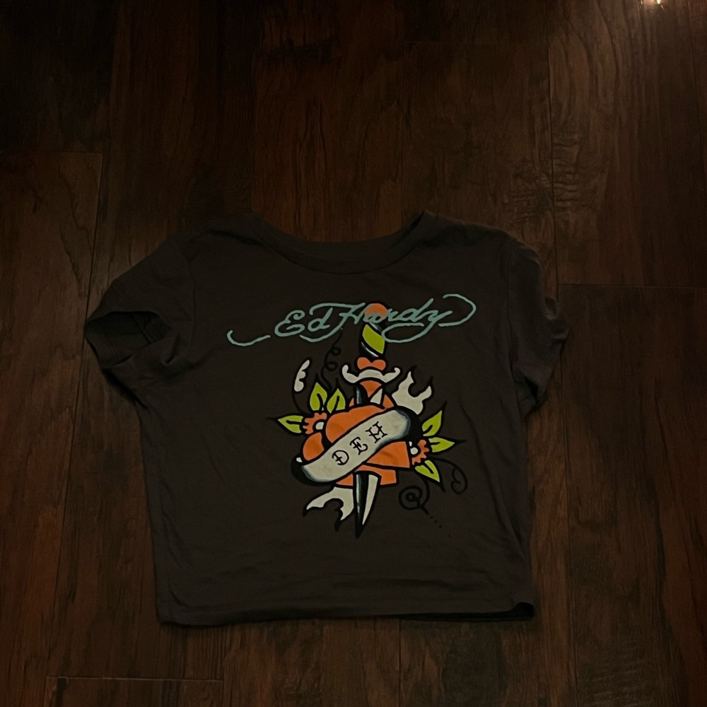 Ed Hardy Black Short Sleeve Tattoo Tee